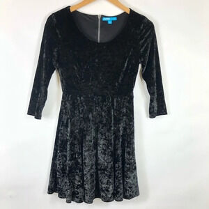 L’Amour Nanette Lepore Fit N Flare Velour Dress M